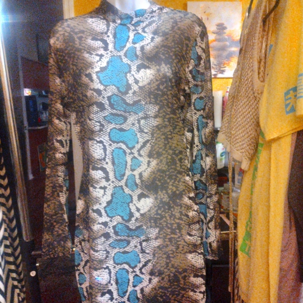 See thru snake skin dress
